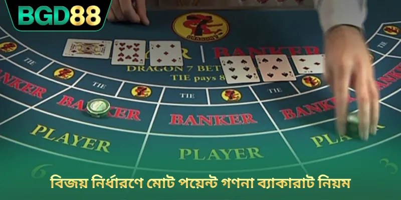 বিজয় নির্ধারণে মোট পয়েন্ট গণনা ব্যাকারাট নিয়ম