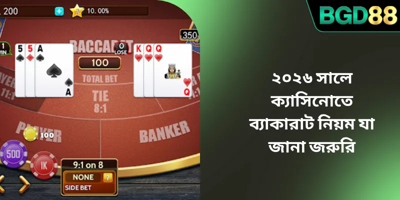 ২০২৬ সালে ক্যাসিনোতে ব্যাকারাট নিয়ম যা জানা জরুরি